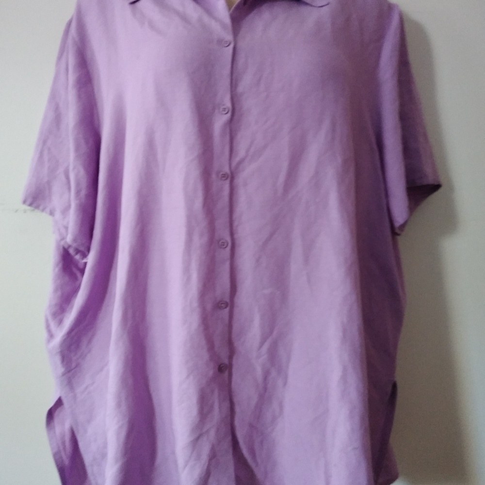 Avenue linen button down blouse